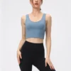 Women's Deep-V Cross-Back Sports Bra