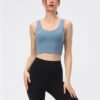 Women's Deep-V Cross-Back Sports Bra