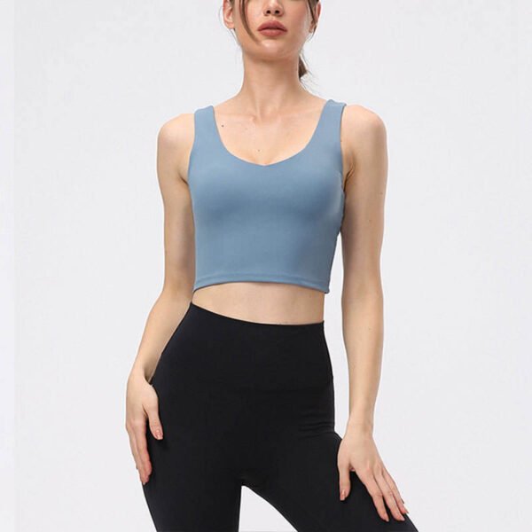 Women's Deep-V Cross-Back Sports Bra