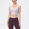 Women's Deep-V Cross-Back Sports Bra