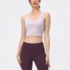 Women's Deep-V Cross-Back Sports Bra