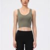 Women's Deep-V Cross-Back Sports Bra