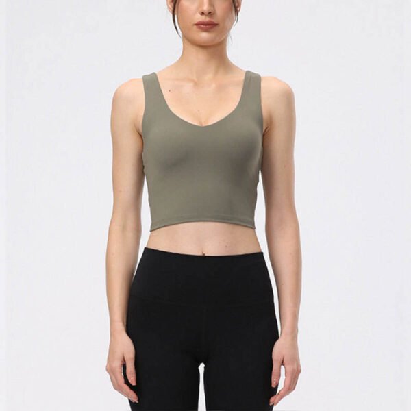 Women's Deep-V Cross-Back Sports Bra