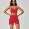 Women's Strappy Yoga Bra & Shorts Set