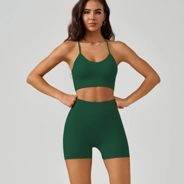 Women's High-Rise Yoga Bra & Shorts Set