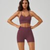 Women's Strappy Yoga Bra & Shorts Set