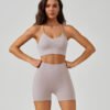 Women's Strappy Yoga Bra & Shorts Set