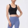 Women's Deep-V Cross-Back Sports Bra