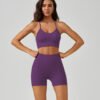 Women's Strappy Yoga Bra & Shorts Set