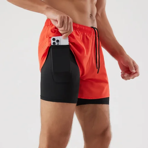 H9fef7a69eef147f2a8d5b3117fe6395ef.webp Men's Double-Layer Quick-Dry Running Shorts