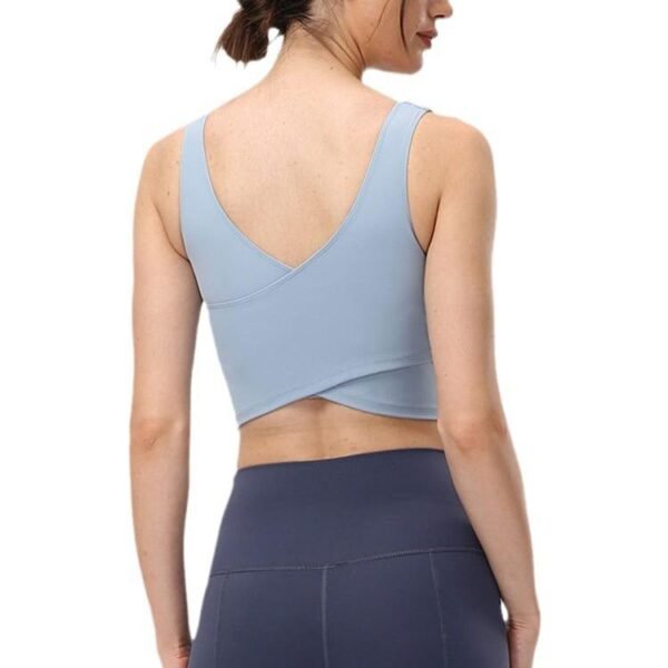Women's Deep-V Cross-Back Sports Bra