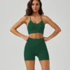 Women's Strappy Yoga Bra & Shorts Set
