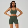 Women's Strappy Yoga Bra & Shorts Set