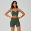 Women's Strappy Yoga Bra & Shorts Set