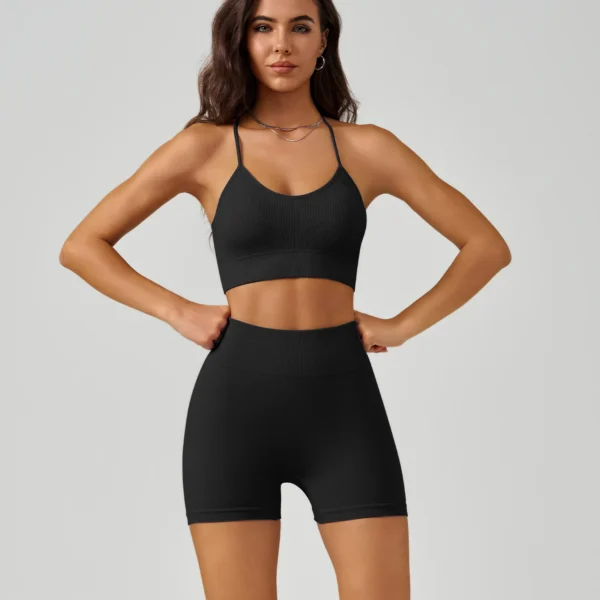 Women's High-Rise Yoga Bra & Shorts Set